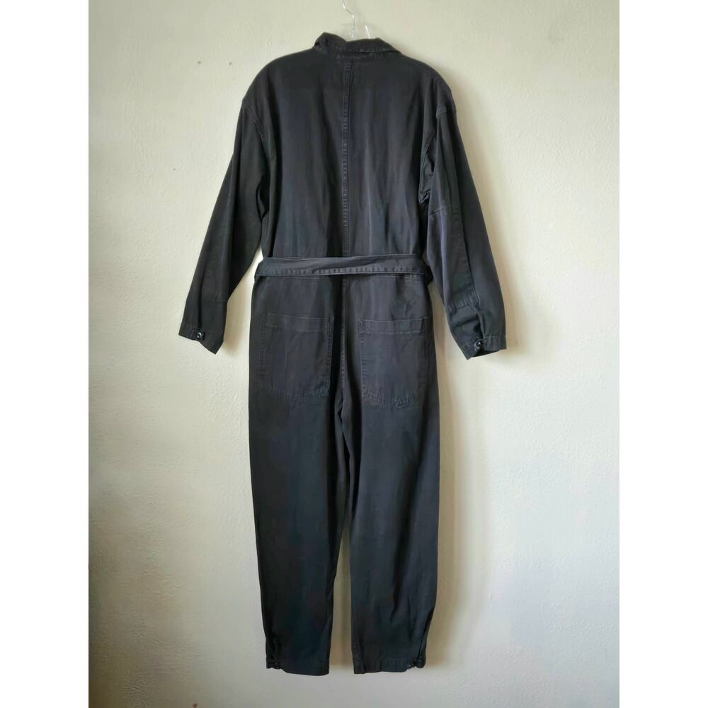 Buck Mason Baja Twill Studio Jumpsuit Medium Black Long Sleeve Cotton Utility - Picture 3 of 12
